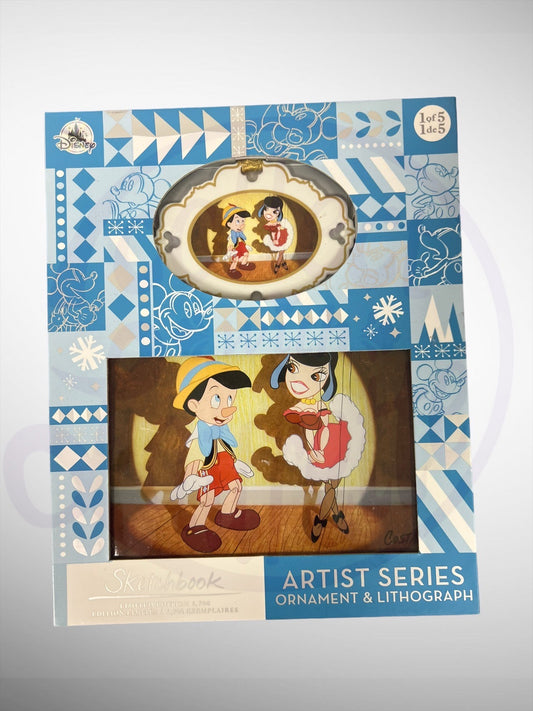 Disney Sketchbook Artist Series Ornament & Lithograph Collection - Pinocchio