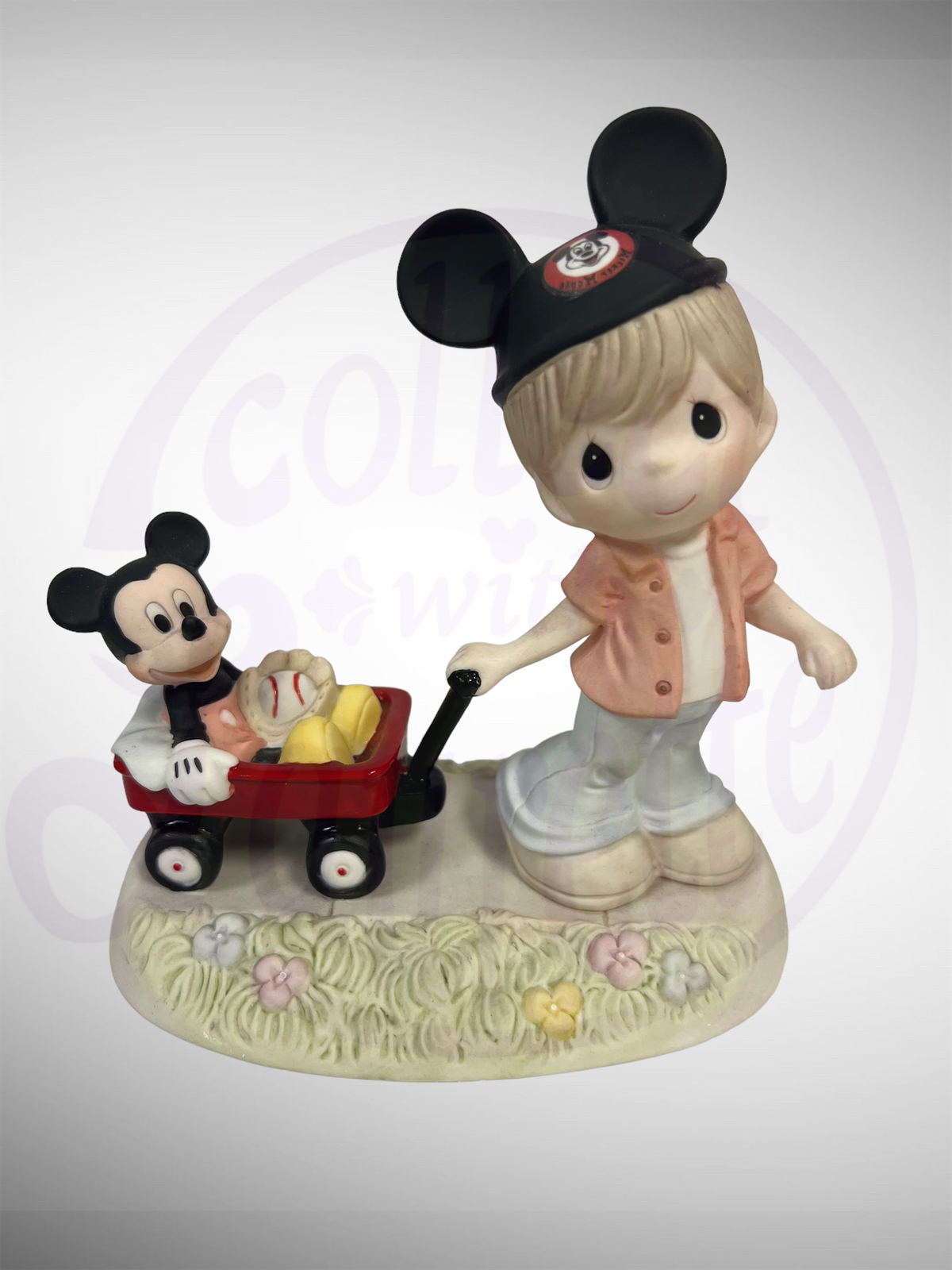 Disney Showcase Collection - Precious Moments - Wherever The Road Leads, Together We'll Always Be Mickey and Boy Figurine