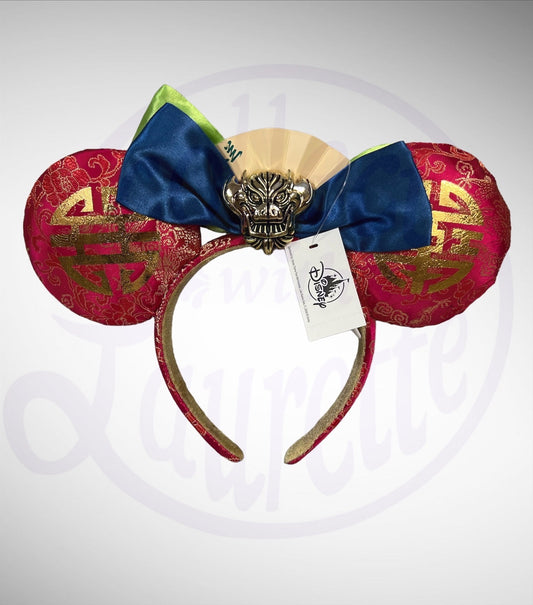 Disney Parks Ear Headband -  Minnie Mouse Mulan Reversible