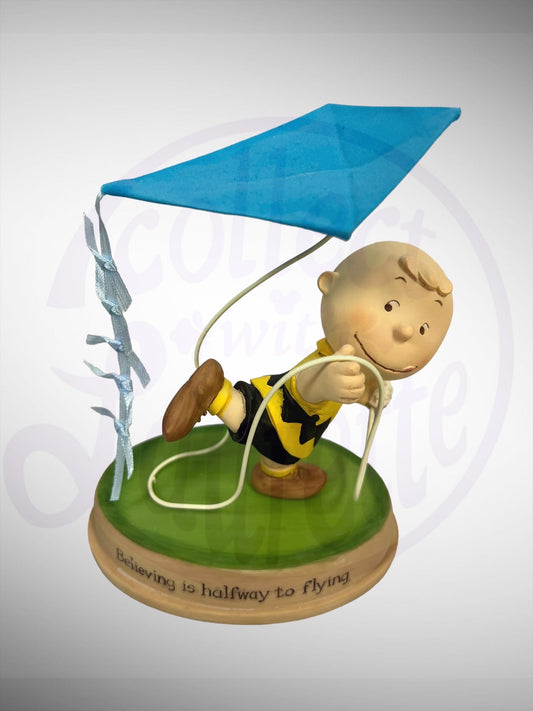 Hallmark Peanuts Believing is Halfway to Flying Charlie Brown Figurine