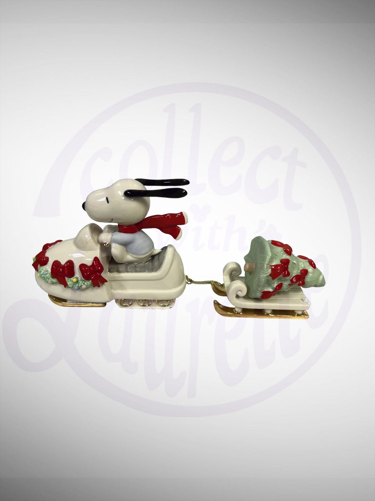 Lenox Peanuts Snowmobiling with Snoopy Figurine